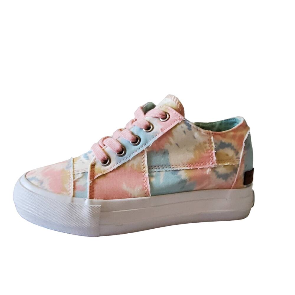 Jenn Ardor Womens 6 Hidden Wedge Platform Sneakers Shoes Pink Blue Floral New
